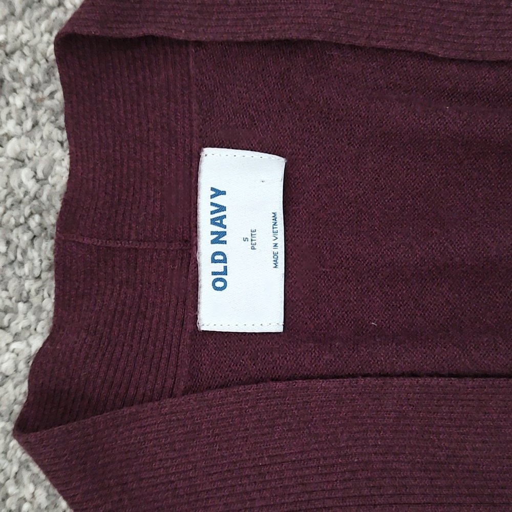 Maroon Open Front Cardigan - Picture 3 of 4